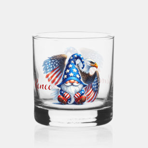Verre À Whisky Gnome Patriotique et Célébration Américaine de l'A