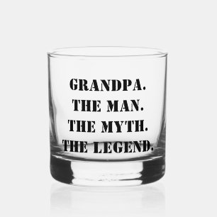Verre À Whisky Grand-Père L'Homme Le Mythe La Légende Texte Perso