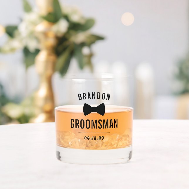 Verre À Whisky Groomsman personnalisé (Insitu (Mariage))