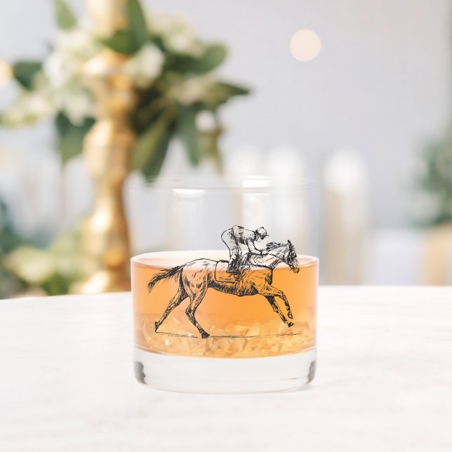Verre À Whisky Hippocampe moderne équestre Nom personnalisé (Insitu (Mariage))