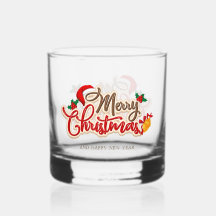 Holiday Whiskey Glass Set – Merry & Bright Barware