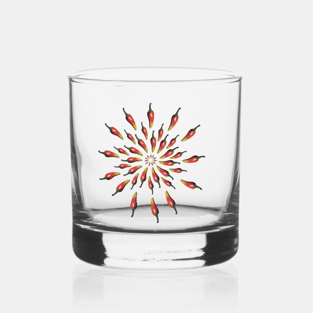 Verre À Whisky Hot Peppers Mandala (Recto)