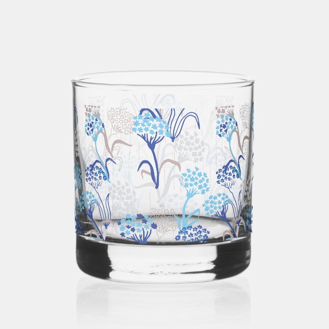 Verre À Whisky Hydrangée légère et aérée Motif floral (Recto)