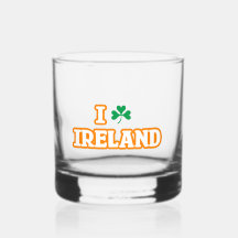 "I [SHAMROCK] IRLANDE" Rocks Glass