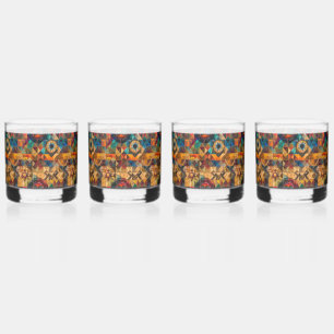 Verre À Whisky Indigo captivant "Artiste Héritée" Rocher 12oz
