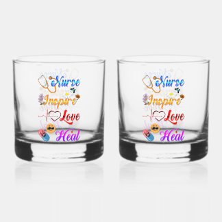 Verre À Whisky Infirmière Barware Inspirer Amour Guérir Méd Théra