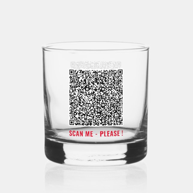 Verre À Whisky Informations d'analyse de code QR personnalisé - T (Recto)