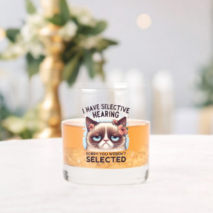 Verre À Whisky J'ai une Ouïe Sélective Cadeau pour Amateur de Cha