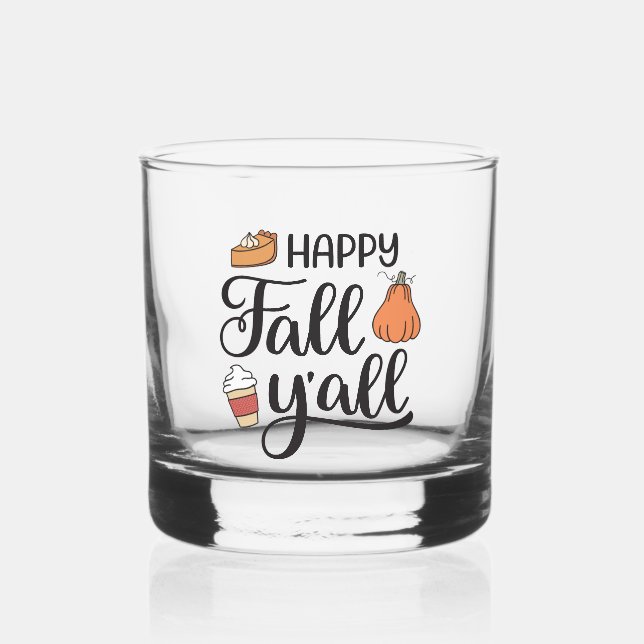 Verre À Whisky Joyeux automne Y'all (Recto)