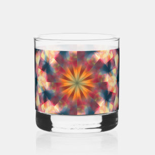 Verre À Whisky Kaleidoscopique Prismatique Mandala