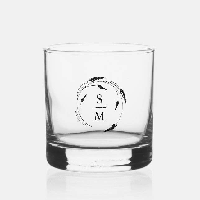 Verre À Whisky Lavender Thème Mariage Faveurs (Recto)