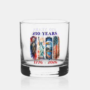 Verre À Whisky Le 250e anniversaire patriotique de l'Amérique 