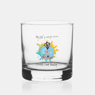 Verre À Whisky Les mouvements de ninja de mon chat me tiennent oc