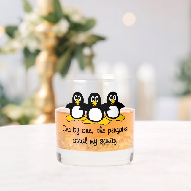 Verre À Whisky Les pingouins volent ma santé mentale (Insitu (Mariage))