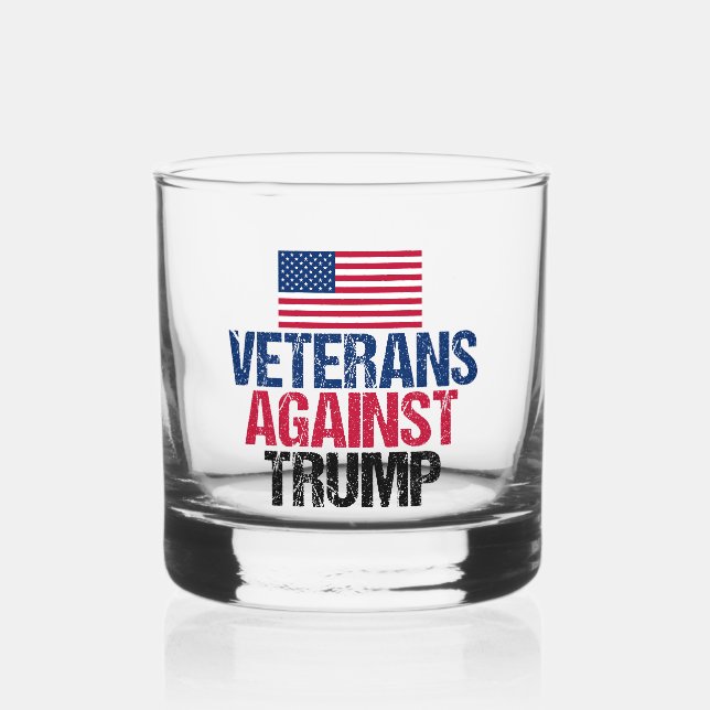 Verre À Whisky Les vétérans contre le drapeau américain Trump (Recto)
