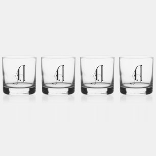 Verre À Whisky Lettre décorative monogramme B élégante