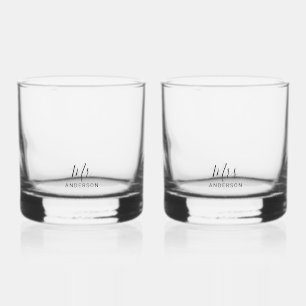 Verre À Whisky M. et Mme. Script moderne personnalisé