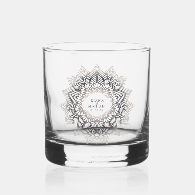 Verre À Whisky Mandala Lace Mariage Neutrals ID478 (Recto)