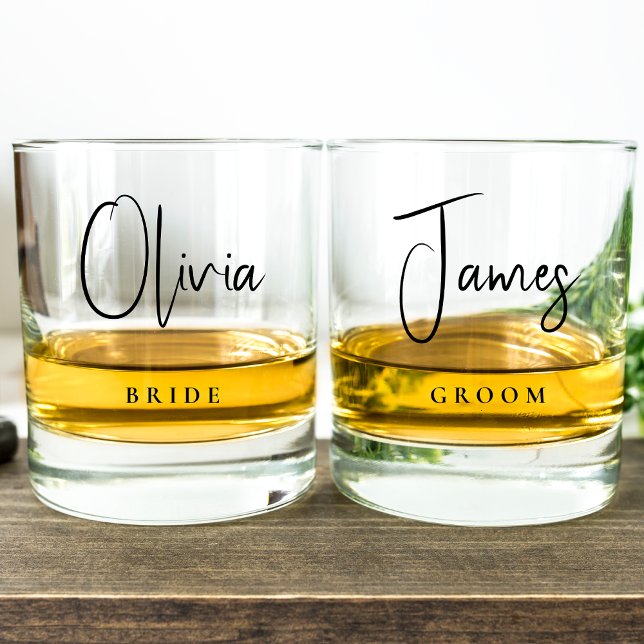 Verre À Whisky Mariage de chambre de mariée chic (Créateur téléchargé)