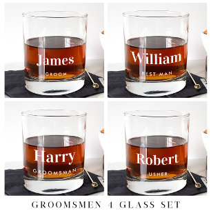 Verre À Whisky Mariage de Groomsman Groom personnalisé