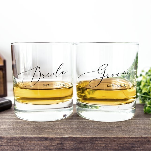 Verre À Whisky Mariage de mariée et de chambre personnalisée (Créateur téléchargé)