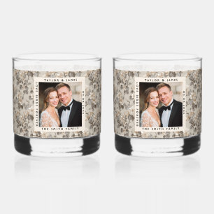 Verre À Whisky Mariage élégant Fantaisie Gardenias à la mode