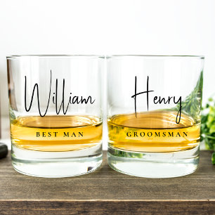 Verre À Whisky Mariage moderne Best Man Groomsman