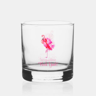 Verre À Whisky Mariage sur la plage aux flamants roses Demoiselle