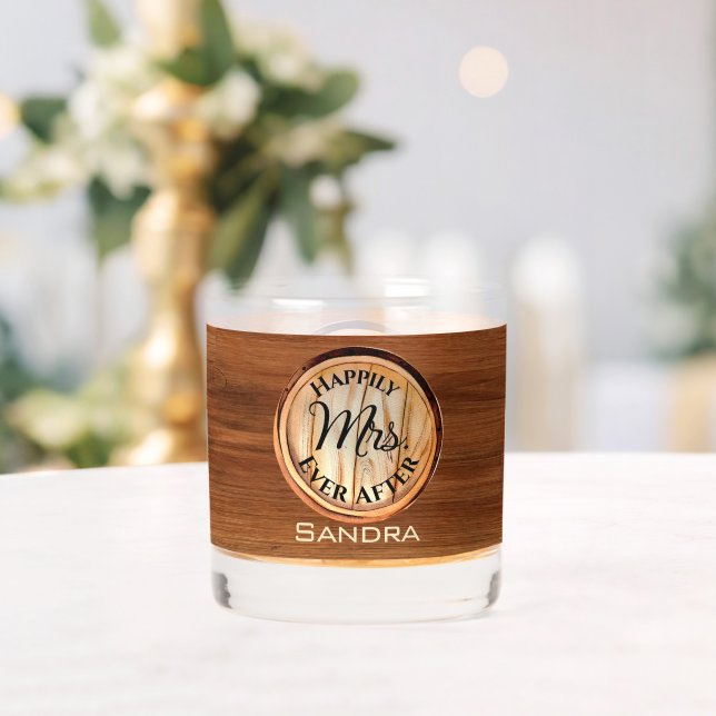 Verre À Whisky Mariées Mariages personnalisées MRS en bois Tone (Insitu (Mariage))