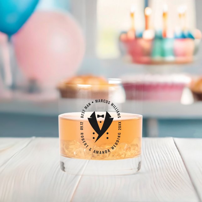 Verre À Whisky Meilleur homme élégant Mariage Tuxedo (Insitu (Baby Shower))