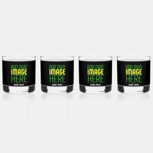 VERRE À WHISKY MODÈLE DE TEXTE D'IMAGE NOIRE SIMPLE ET MODERNE