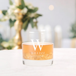 Verre À Whisky Monogramme et nom personnalisés des garçons d'honn