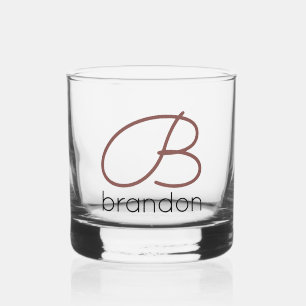 Verre À Whisky Monogramme moderne personnalisé Cocktail
