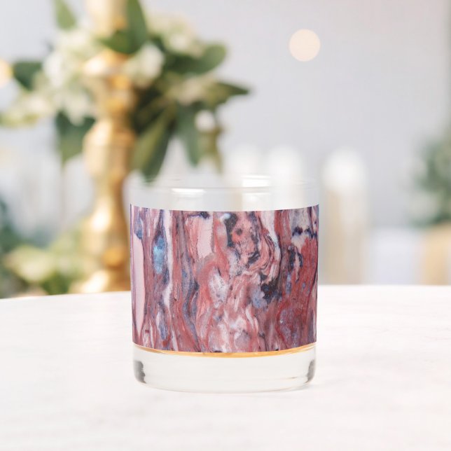 Verre À Whisky Motif en pierre minérale Dolomite rouge (Insitu (Mariage))