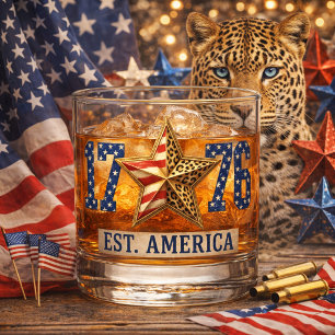 Verre À Whisky Motif Fusion Imprimé Léopard Americana