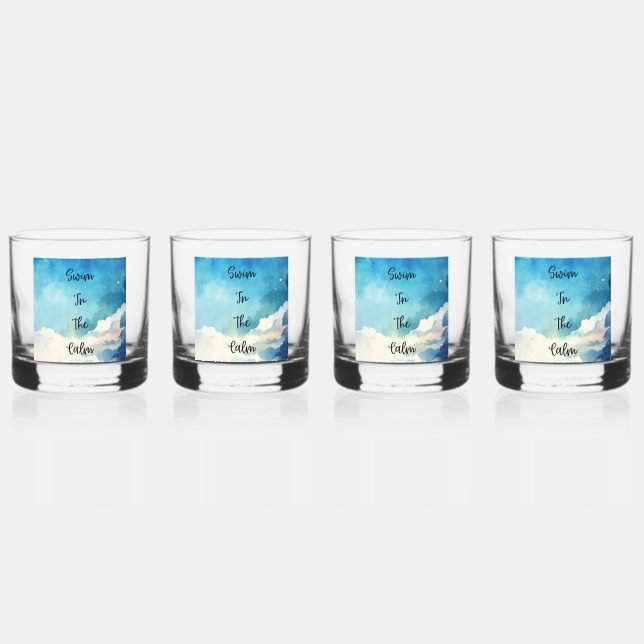 Verre À Whisky Nager Dans Le Calme (Recto)
