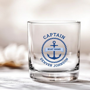 Verre À Whisky Nom du bateau-frontière de la corde d'ancrage du c