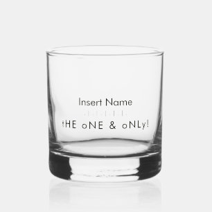 Verre À Whisky Nom personnalisé Élégant Moderne
