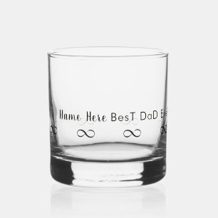 Verre À Whisky Nom personnalisé "Meilleur papa jamais" Infinity É