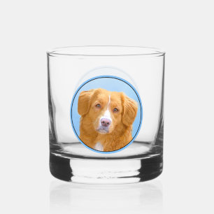 Verre À Whisky Nouvelle-Écosse Peinture de chien pour l'essayeur