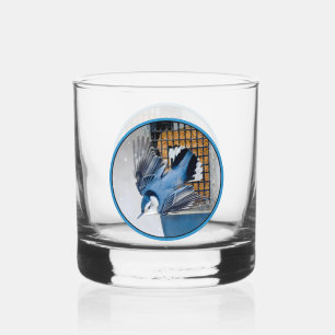 Verre À Whisky Nuthatch à poitrine blanche en neige