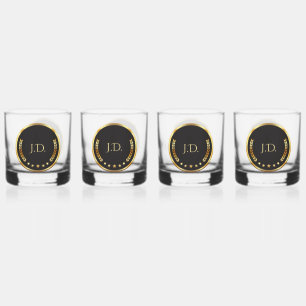 Verre à whisky or et noir