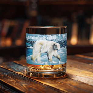 Verre À Whisky Ours polaire arctique bleu