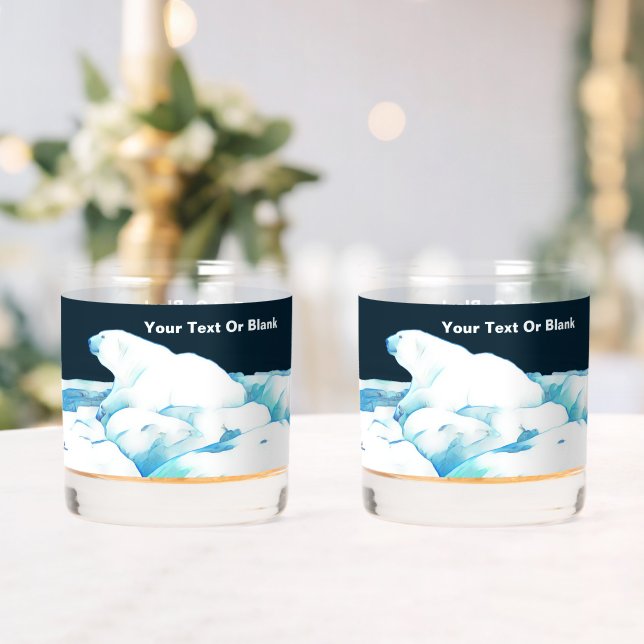 Verre À Whisky Ours Polaire Sur Glace (Insitu (Mariage))