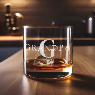 Verre À Whisky Papi Nom personnalisé Monogramme