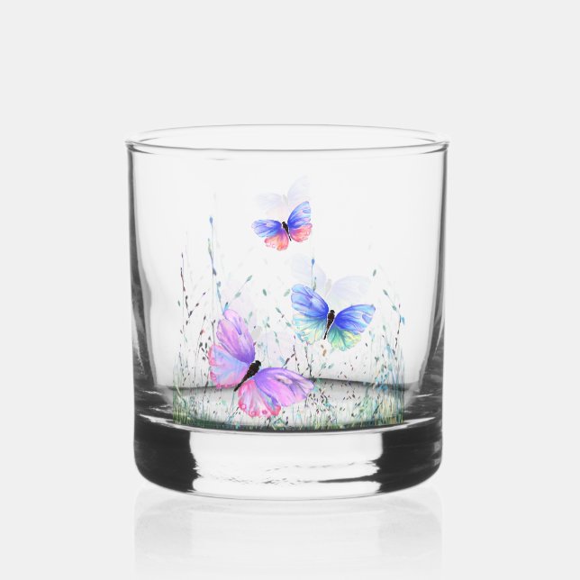 Verre À Whisky Papillons volants (Recto)