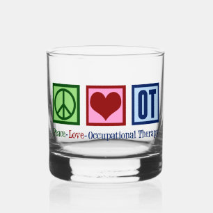 Verre À Whisky Peace Love OT ergothérapie