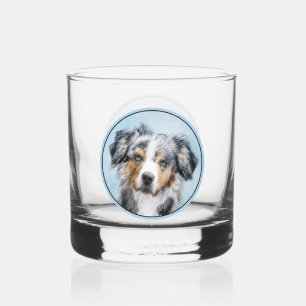 Verre À Whisky Peinture de berger américaine miniature - Chien Ar