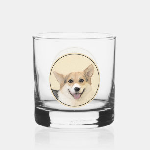 Verre À Whisky Peinture de Corgi Gallois de Pembroke - Art Canin