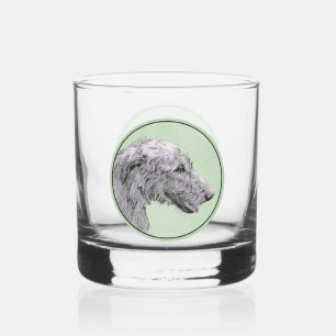 Verre À Whisky Peinture de Wolfhound irlandais - Joli art origina